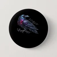 F-Caw-F Crow Classic Retro Style Button