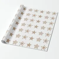 Nordic style folklore stars in light brown wrapping paper