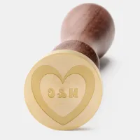 Love Heart Wedding Couple Newlywed Initials Custom Wax Seal Stamp