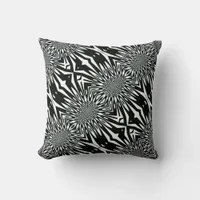 Trippy Vision#2 Black White Pattern Cushion