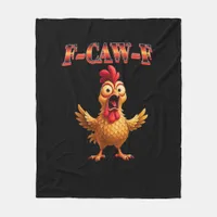 F Caw F Funny Chicken Classic Aesthetic Design Fleece Blanket