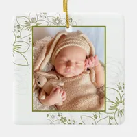 Baby First Christmas Custom Photo Ornament