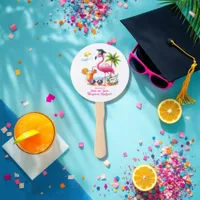 Hot-Pink "One or Two Degrees Hotter" Graduation Hand Fan