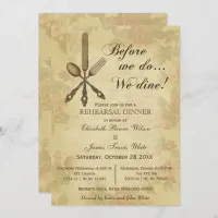 Elegant Rustic Vintage rehearsal dinner invites