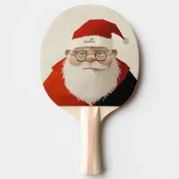 Tired Santa Ping Pong Paddle