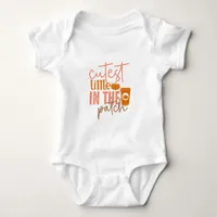 Cutest Little Pumpkin In The Patch - Fall T-Shirt Baby Bodysuit