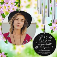 Listen To The Wind Personalized Photo Memorial  Wind Chime