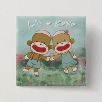 Lil & Kona Holiding Hands Button