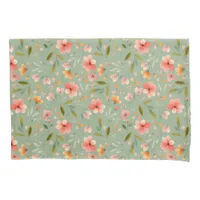 Cheerful Spring Peach Flowers Pillow Case