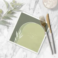 Eucalyptus Color Tones Wedding Green ID901 Napkins