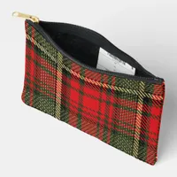 Red and Green Plaid Accessory Pouch