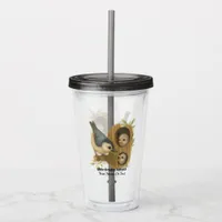 Quirky White-Breasted Nuthatch Acrylic Tumbler