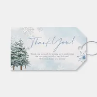 Blue Winter Wonderland Gift and Favor Gift Tags