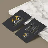 Black Gold White Home Repair Tools Business Cards 