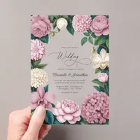 Petal Pink, Ballet Rose & Soft Linen Wedding Acrylic Invitations