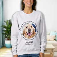 Pet Memorial Pet Loss Personalized Dog Photo T-Shi Sweatshirt