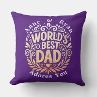 World's Best Dad Personalized Pillow