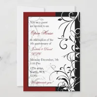 Elegant red Corporate party Invitation