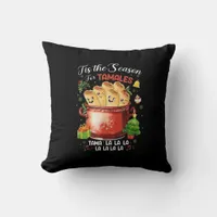 Tis Season For Tamales Christmas Mexican Food Outf Throw Pillow