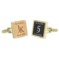 Elegant 5th Wood Wedding Anniversary Celebration Cufflinks