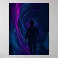  A person finds themselves lost in the algorithm Poster