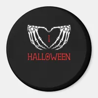 Halloween Skeleton Hands Forming Heart Gothic Magnet