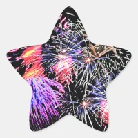 Fireworks Display Star Sticker