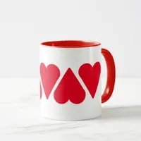 Mug - 5 Red Hearts