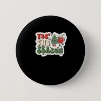 Tis Season Retro Funny Sloth Button