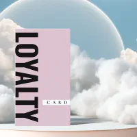 Trendy Black and Pink Loyalty Card