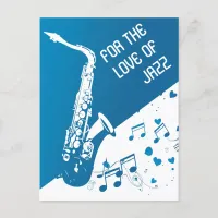 Love of Jazz Saxophone Postcard