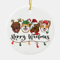 Merry Woofmas Typography Ornament