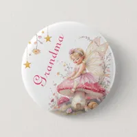 Grandma to Be | Fairy Cottage Core Baby Shower  Button