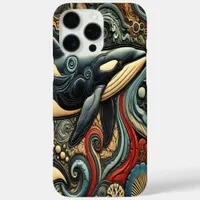 Underwater Grace: Whales and Waves iPhone 16 Pro Max Case