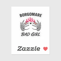 Bgm Bad Girl II Skeleton Heart Hands Edgy Vibe Sticker