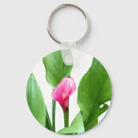 Pretty Pink Calla Lily Keychain