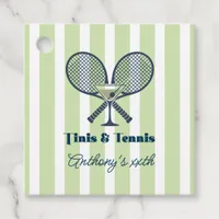 Tinis & Tennis Preppy Tennis Birthday Party Favor Tags