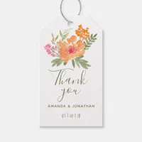 Spring Wedding watercolor flowers guest favor Gift Tags