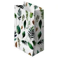 Green Foliage Botanical Nature  Small Gift Bag