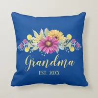 New Grandma Elegant Desert Flowers Throw Pillow