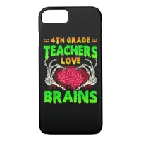 4th Grade Teachers Brains Skeleton Hand Heart Hall iPhone 8/7 Case
