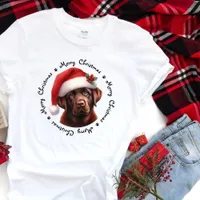 Labrador Retriever Cute Santa Dog Family Christmas T-Shirt