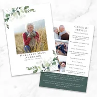 Eucalyptus Photo Memorial Service Program