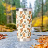 Orange and White Cats Naive Art Style Insulated Tumbler