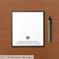 Business Monogram Notepad