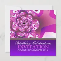 Fun Happy Pink Scrunchy Birthday Party Invitation