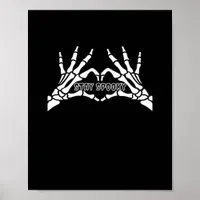 Skeleton Heart And Hands Classic Design  Poster