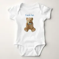 Personalize this Organic Teddy Bear Romper