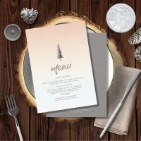 Mountain Landscape Wedding Menu Blush ID787