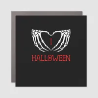 Halloween Skeleton Hands Forming Heart Gothic Car Magnet